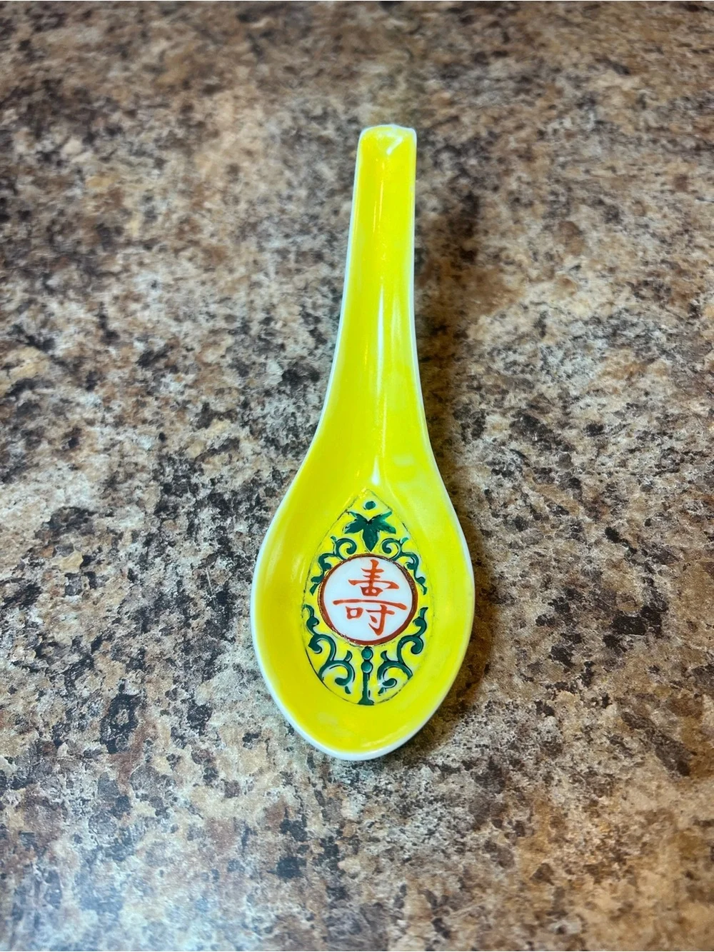 Porcelain Asian-Style Soup Spoons - Assorted Red, Green, Yellow, White